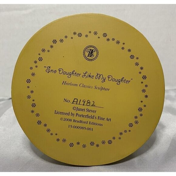 Bradford Exchange Sno Daughter Like My Daughter Heirloom Classics Sculpture 2008 - Picture 4 of 4